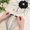 Bridal Wedding Mesh Feather Fascinator Hats Hair Chips OHAR-WH0011-47B-3