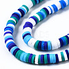 Handmade Polymer Clay Beads Strands CLAY-R089-4mm-102-2