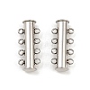 Non-Tarnish 4-Strands 304 Stainless Steel Slide Lock Clasps LS-STAS-H402-35P-01-3