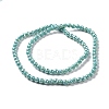 Electroplate Opaque Solid Color Glass Beads Strands GLAA-E036-10-M-4