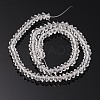 Faceted Bicone Transparent Glass Bead Strands GLAA-J082-A11-2