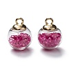 Transparent Glass Bottle Pendants LS-GLAA-L018-03-2