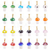 24Pcs 12 Colors Handmade Lampwork Pendants LAMP-TA0001-77-2