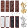 DIY Rectangle Dangle Earring Making Kit DIY-OC0009-48-1