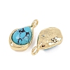Synthetic Turquoise Teardrop Charms KK-B157-33D-G-2