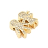 Brass Micro Pave Cubic Zirconia Beads KK-H203-05G-2