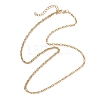 304 Stainless Steel Figaro Chain Singapore Chain Necklaces for Women NJEW-JN05591-4