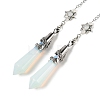 Opalite Cone Dowsing Pendulum Big Pointed Pendants AJEW-Z041-01A-AS-1