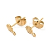 Ion Plating(IP) 304 Stainless Steel Stud Earring Findings X-STAS-E192-01G-02-1