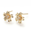 Brass Ear Studs KK-S333-04G-1