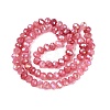 Dyed Crackle Imitation Jade Glass Beads Strands EGLA-Q131-02B-06-2