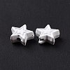 Spray Painted Alloy Beads PALLOY-K001-02N-4