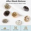 Olycraft 36Pcs 3 Colors Alloy Shank Buttons BUTT-OC0001-30-5