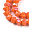 Electroplate Opaque Solid Color Glass Beads Strands EGLA-A034-P8mm-L29-3