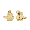 Flower Ion Plating(IP) 304 Stainless Steel Stud Earring Findings STAS-I206-94G-2