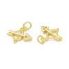 Rack Plating Brass with Cubic Zirconia Charms KK-C011-54G-2