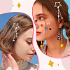 5Pcs 5 Styles Star Alloy Snap Hair Clips PHAR-GO0001-02-6