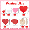 Pine Wood Heart Figurine WOCR-WH0004-028-2