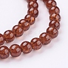 Crackle Glass Beads Strands X-CCG-Q001-6mm-16-3