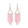 Glass Beaded Dangle Earrings EJEW-MZ00749-02-3
