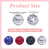 20Pcs 4 Colors Acrylic Rhinestone Beads OACR-SC0003-05-2