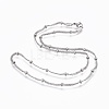 304 Stainless Steel Mesh Chain Necklaces NJEW-F248-10A-P-1