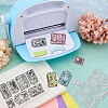 1 Sheet PVC Plastic Clear Stamps DIY-GL0004-73-7