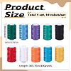 10Pcs 10 Colors Polyester Sewing Thread TOOL-LP0001-38-2