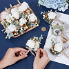 12Pcs Silk Cloth Rose Flower Boutonniere Brooch AJEW-GO0004-28-3