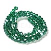 Transparent Electroplate Glass Beads Strands EGLA-A039-T2mm-B10-2