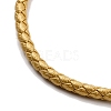 Braided Round Imitation Leather Bracelets Making BJEW-H610-01G-11-3
