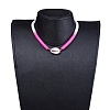Handmade Polymer Clay Heishi Beads Braided Beaded Necklaces NJEW-JN02724-02-5