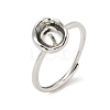 Brass Cup Peg Open Cuff Ring Settings KK-G518-10P-04-1