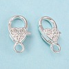 Tibetan Style Heart Lobster Claw Clasps K08Y0021-2
