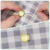150Pcs 5 Colors Flat Round Resin Buttons BUTT-CY0001-24-5