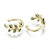 Brass Micro Pave Cubic Zirconia Cuff Earrings EJEW-S201-235C-G-NR-3