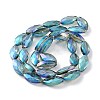 Electroplate Crystal Glass Horse Eye Beads Strands EGLA-F071B-06-4