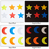 AHANDMAKER 8Sets 2 Style Star & Moon PET Safety Reflector Strips Adhesive Stickers AJEW-GA0003-53-4