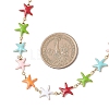 Ocean 304 Stainless Steel Colorful Enamel Starfish Fish Turtle Link Chain Necklaces for Women NJEW-JN05806-3