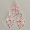 Natural Rose Quartz Pendants G-K372-06G-A05-1