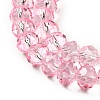 Transparent Baking Paint Glass Beads Strands DGLA-A034-T8mm-D09-3