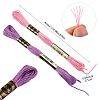 6Bundles Polyester Embroidery Floss OCOR-YW0001-25H-3