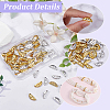 100Pcs 2 Colors Brass Crystal Rhinestone Spacer Bars ALRI-SC0001-60B-5