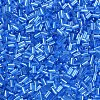Transparent Colours Luster Glass Bugle Beads SEED-N005-001-A04-3