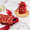 Flower Printed Cloth Drawstring Storage Bags ABAG-WH20010-20D-01-3