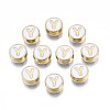 Alloy Enamel Beads ENAM-N052-006-01Y-RS-1