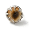 Dyed Natural Shell Eye Open Cuff Ring RJEW-M155-02S-2