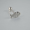 304 Stainless Steel Fish Bone Straight Barbell 15 Gauge Piercing Tongue Rings for Women Men FS-WG89F3B-01-2