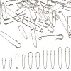85Pcs 5 Styles Iron Kilt Pins IFIN-TADJ0001-01-1