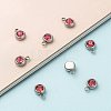 201 Stainless Steel Rhinestone Charms STAS-S068-10-3